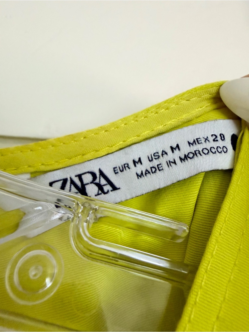 Zara ZW Collection Sleeveless Chartreuse Maxi Dress Size Medium - Picture 7 of 7